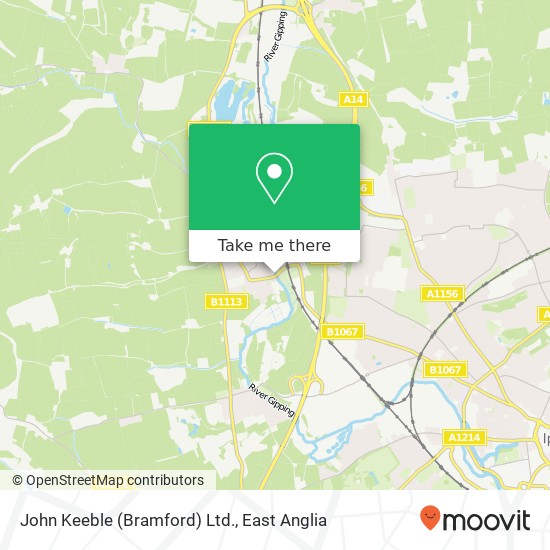 John Keeble (Bramford) Ltd. map