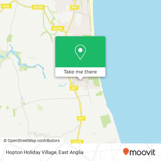 Hopton Holiday Village map