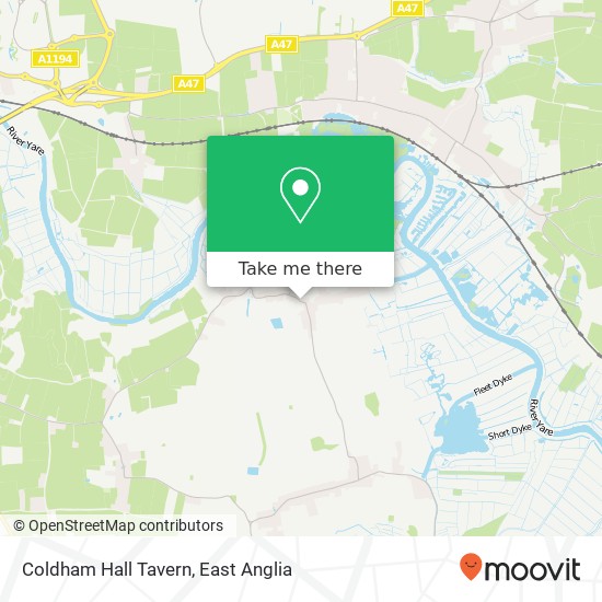 Coldham Hall Tavern map