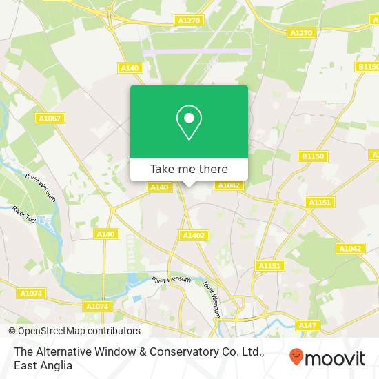 The Alternative Window & Conservatory Co. Ltd. map