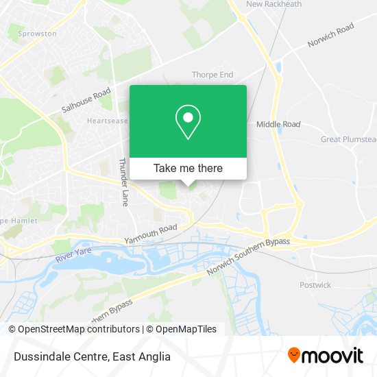 Dussindale Centre map