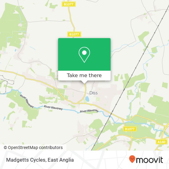 Madgetts Cycles map