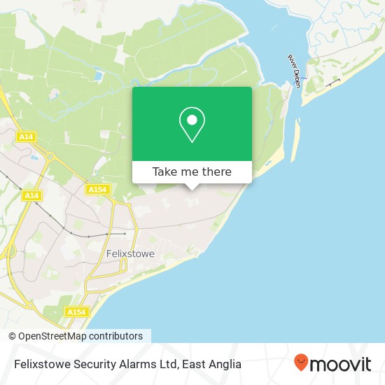 Felixstowe Security Alarms Ltd map