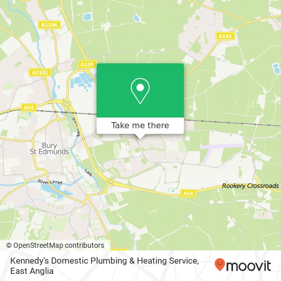 Kennedy's Domestic Plumbing & Heating Service map