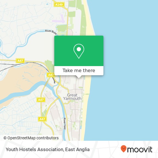 Youth Hostels Association map