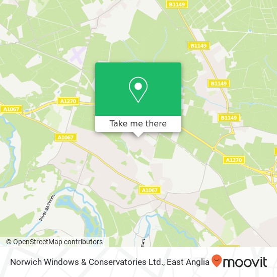 Norwich Windows & Conservatories Ltd. map