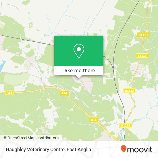 Haughley Veterinary Centre map