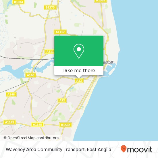 Waveney Area Community Transport map