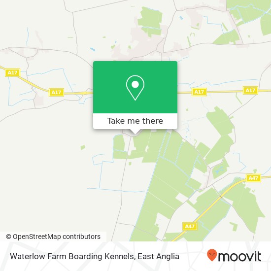 Waterlow Farm Boarding Kennels map