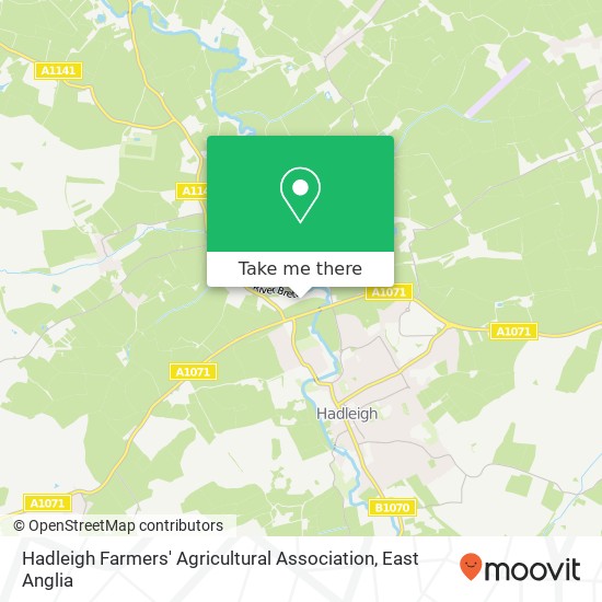 Hadleigh Farmers' Agricultural Association map