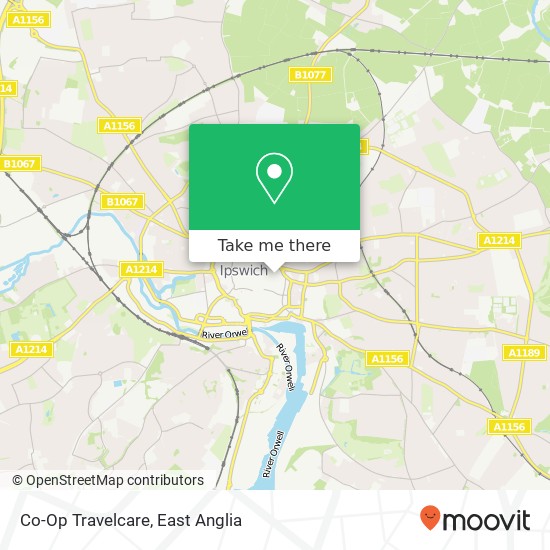 Co-Op Travelcare map
