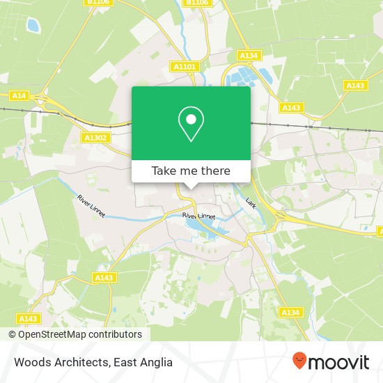 Woods Architects map