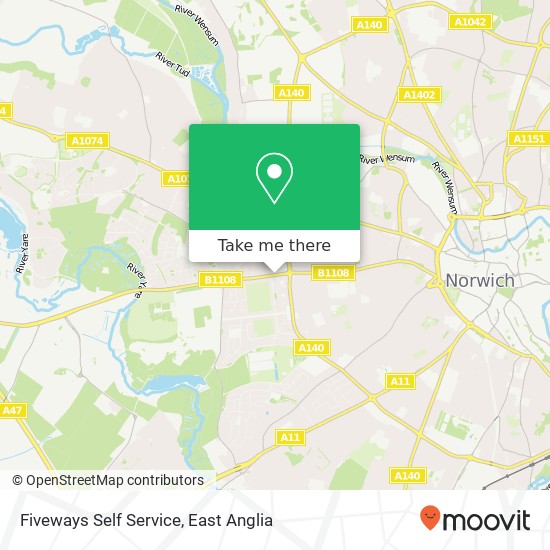 Fiveways Self Service map