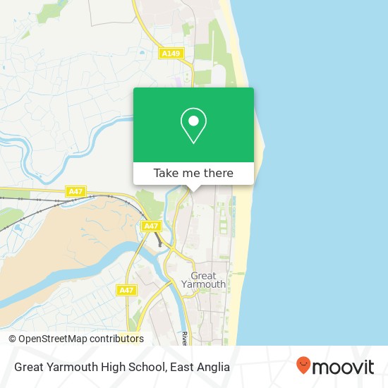 Great Yarmouth High School map