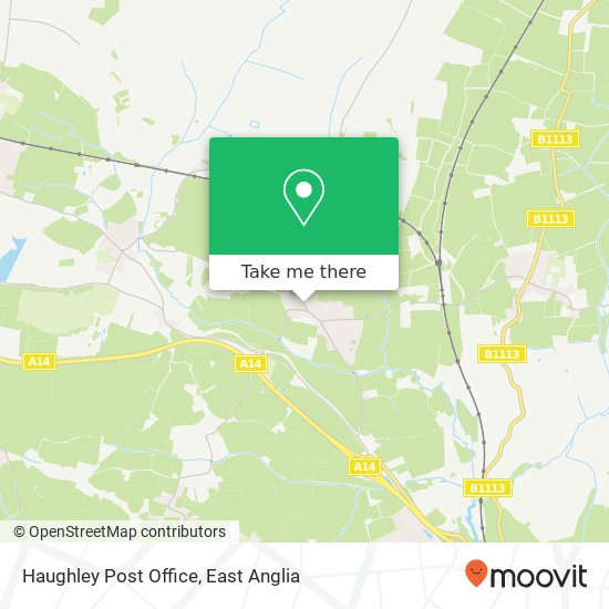 Haughley Post Office map