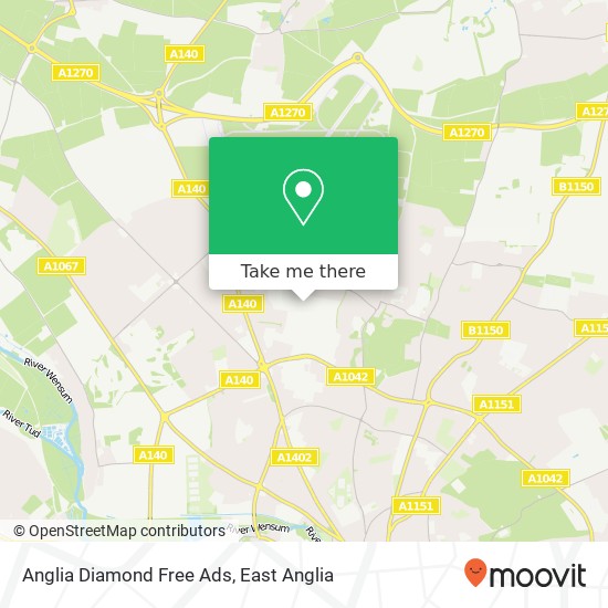 Anglia Diamond Free Ads map