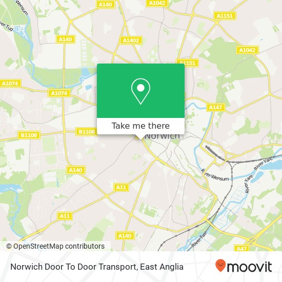 Norwich Door To Door Transport map