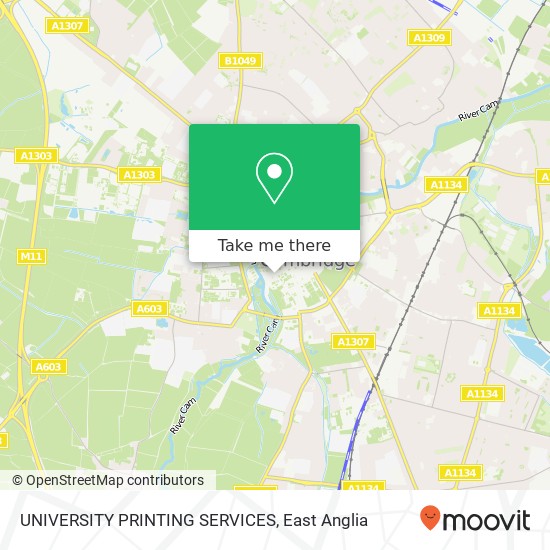 UNIVERSITY PRINTING SERVICES map