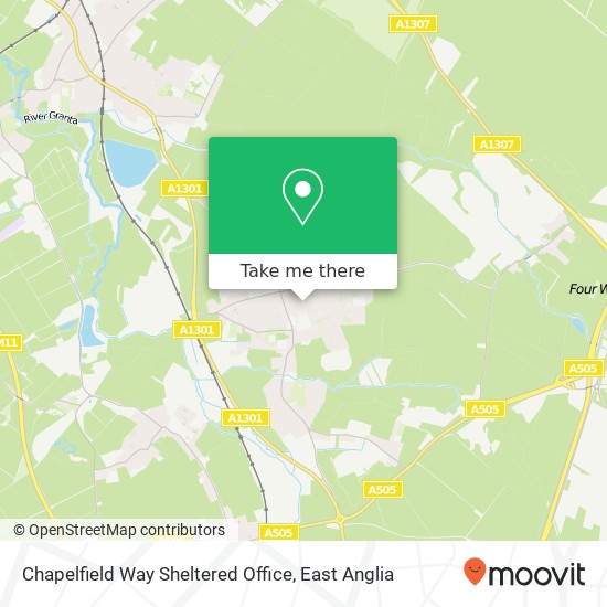 Chapelfield Way Sheltered Office map