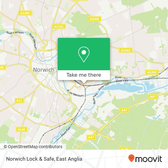 Norwich Lock & Safe map