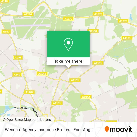 Wensum Agency Insurance Brokers map