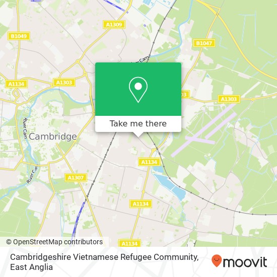 Cambridgeshire Vietnamese Refugee Community map