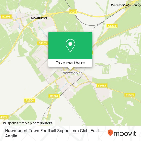 Newmarket Town Football Supporters Club map