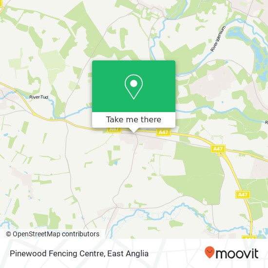 Pinewood Fencing Centre map