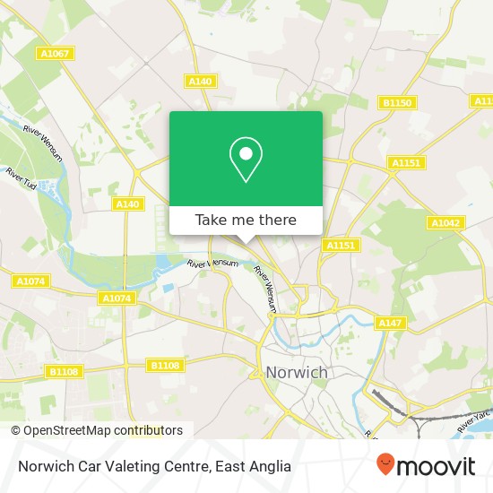 Norwich Car Valeting Centre map