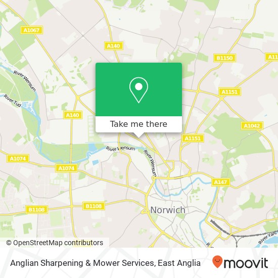 Anglian Sharpening & Mower Services map