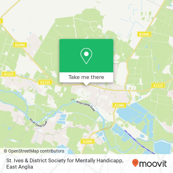 St. Ives & District Society for Mentally Handicapp map