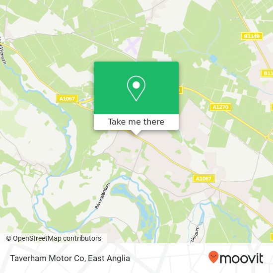 Taverham Motor Co map