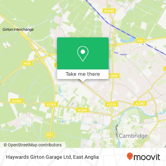 Haywards Girton Garage Ltd map