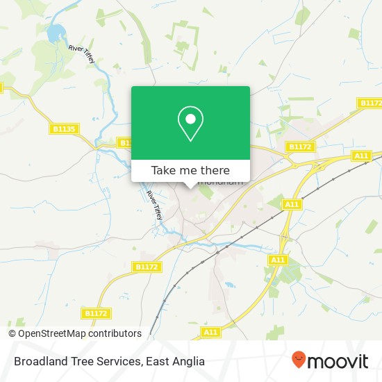 Broadland Tree Services map