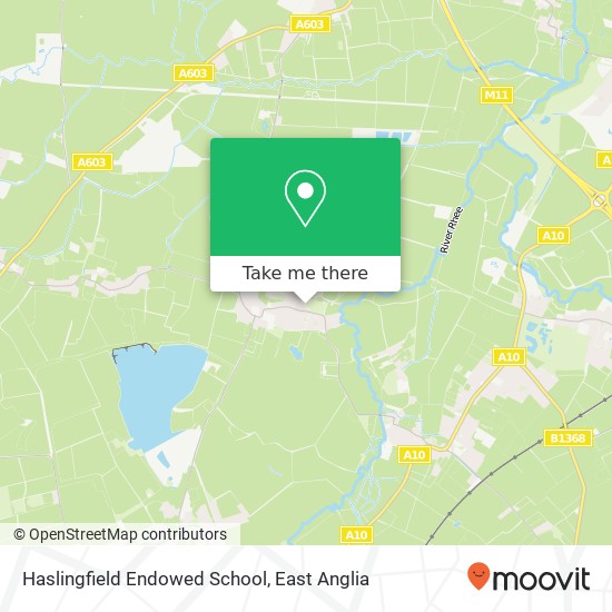 Haslingfield Endowed School map