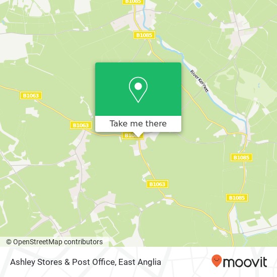Ashley Stores & Post Office map