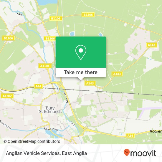 Anglian Vehicle Services map