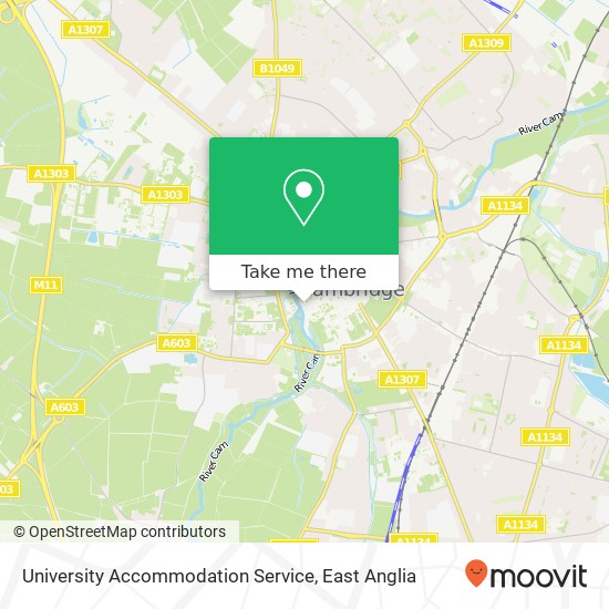 University Accommodation Service map