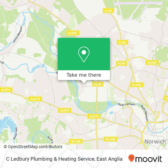 C Ledbury Plumbing & Heating Service map