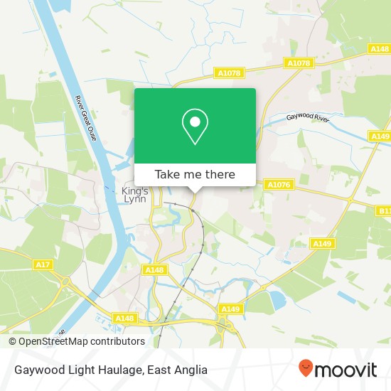 Gaywood Light Haulage map