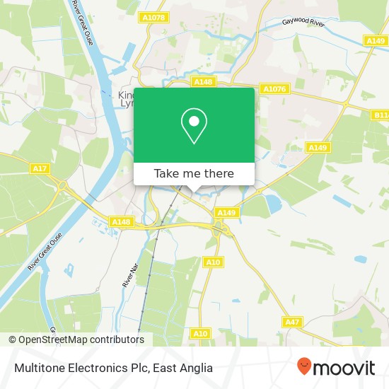 Multitone Electronics Plc map