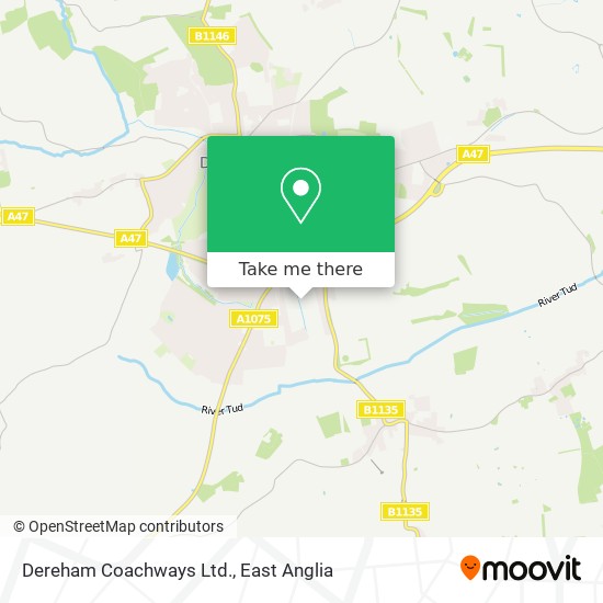 Dereham Coachways Ltd. map