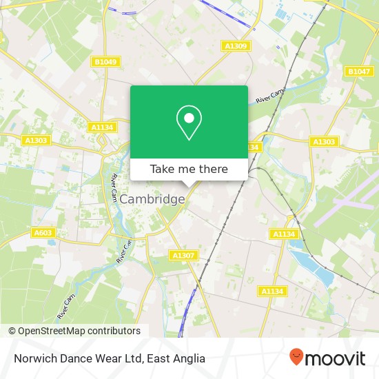 Norwich Dance Wear Ltd map