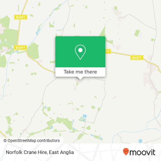 Norfolk Crane Hire map