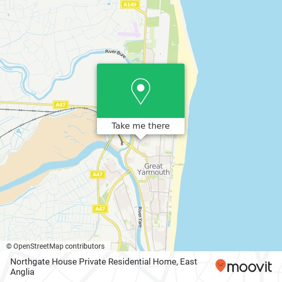 Northgate House Private Residential Home map