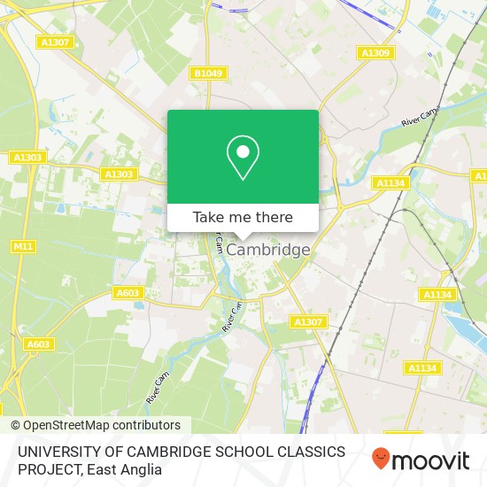 UNIVERSITY OF CAMBRIDGE SCHOOL CLASSICS PROJECT map