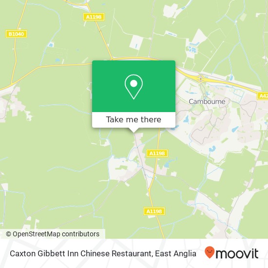 Caxton Gibbett Inn Chinese Restaurant map