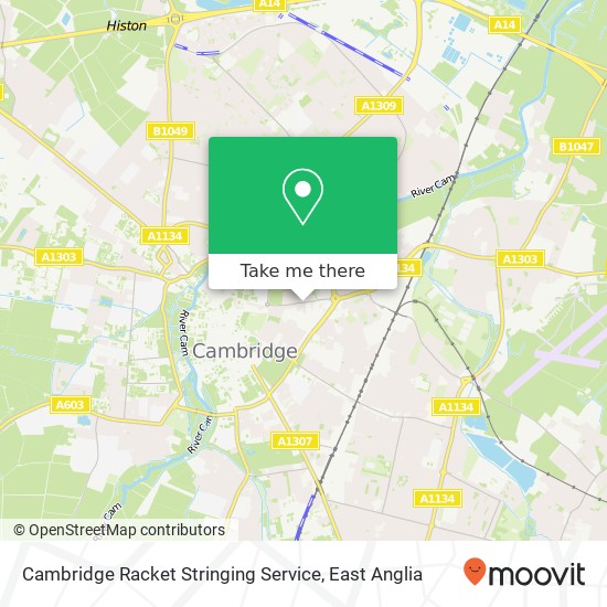 Cambridge Racket Stringing Service map