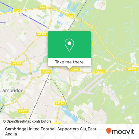 Cambridge United Football Supporters Clu map