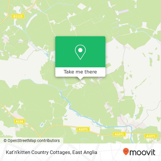 Kat'n'kitten Country Cottages map